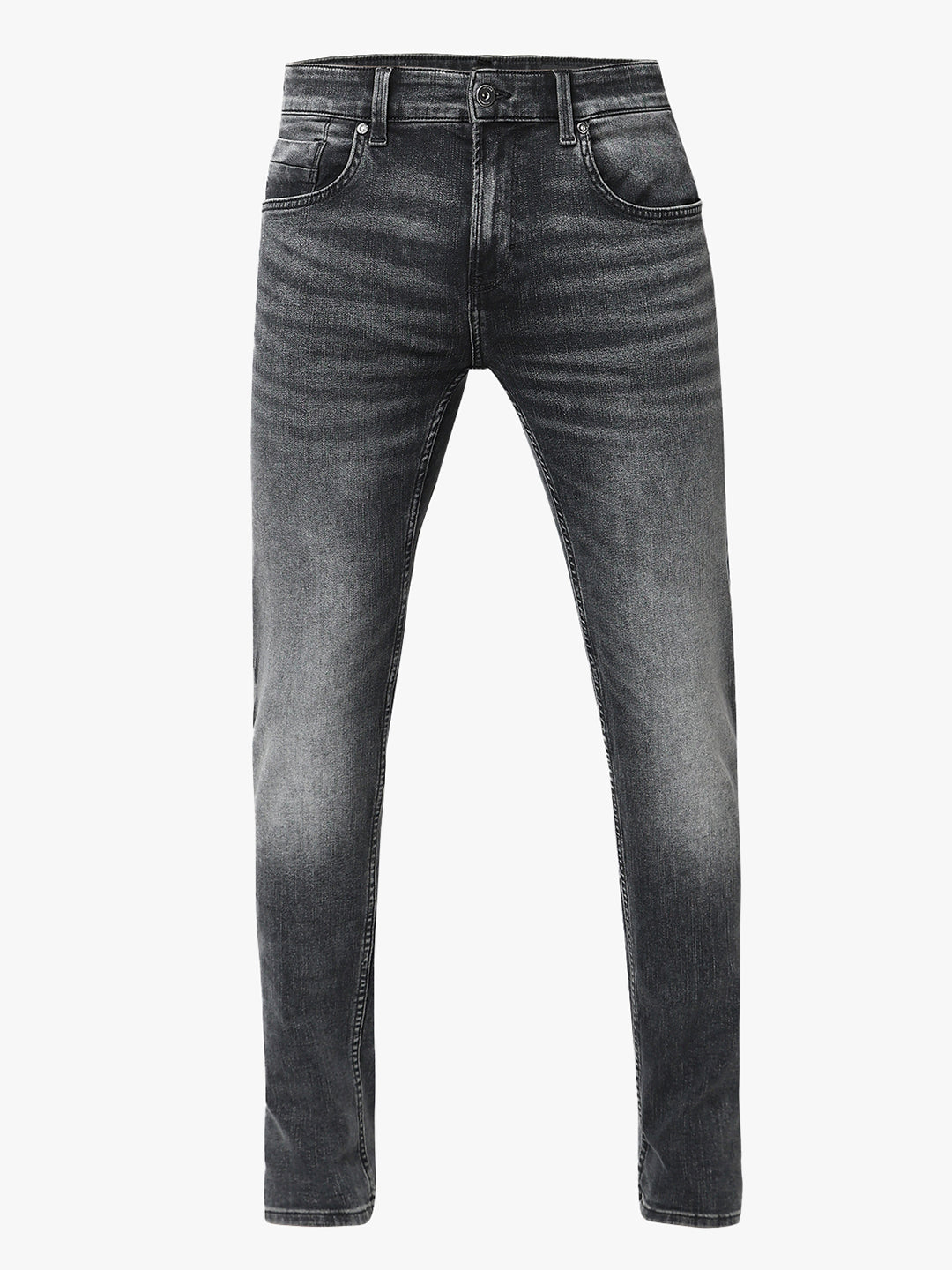 Spykar Men Corbon Black Slim Fit Low Rise Jeans