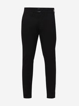 Men Trouser Slim Fit Black Mid Rise