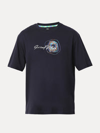 Men T-Shirt Navy Blue Comfort Fit