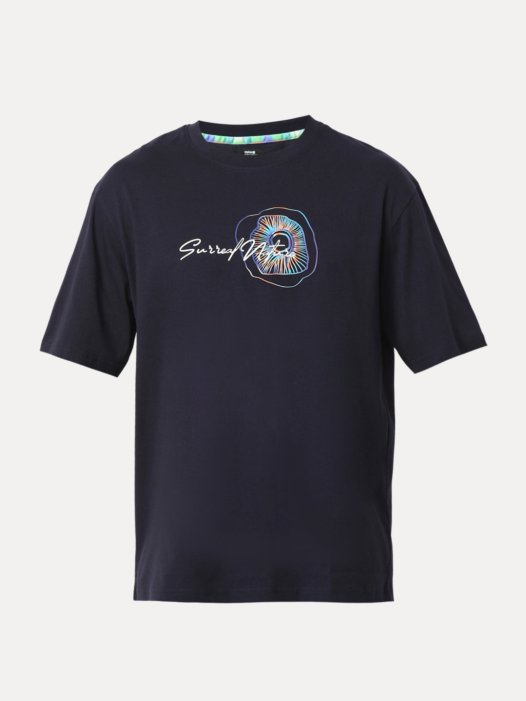 Men T-Shirt Navy Blue Comfort Fit