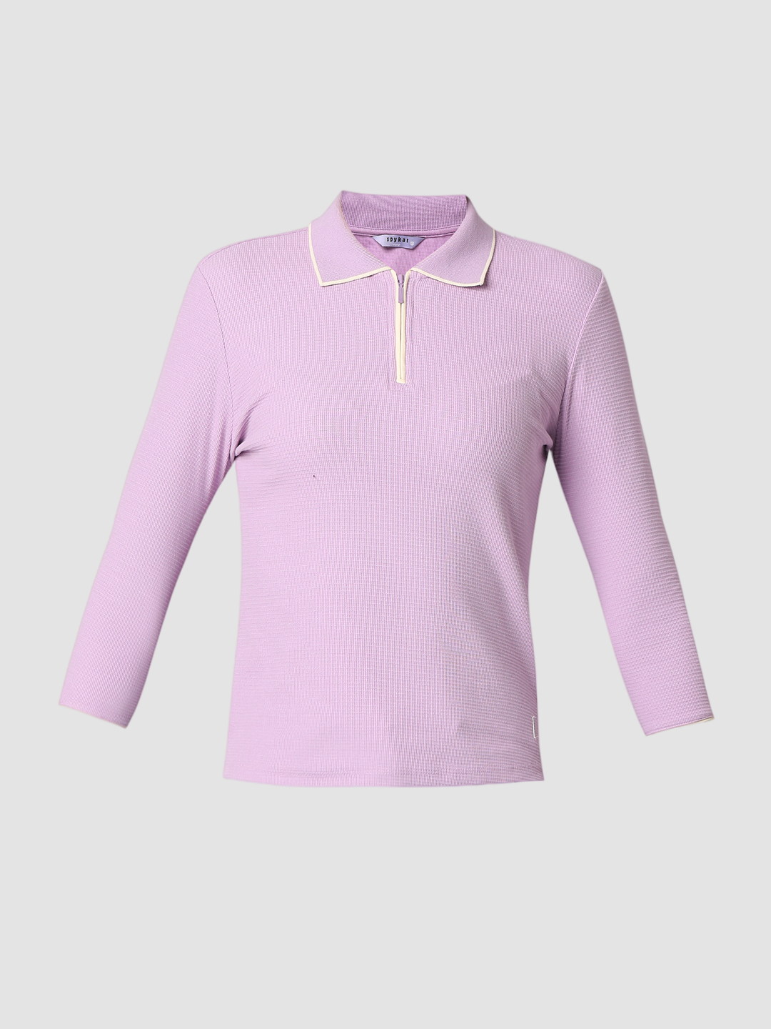 Spykar Crocus Purple Slim Fit Casual T-Shirts For Women