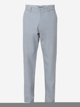 Men Trouser Regular Fit Grey Mid Rise