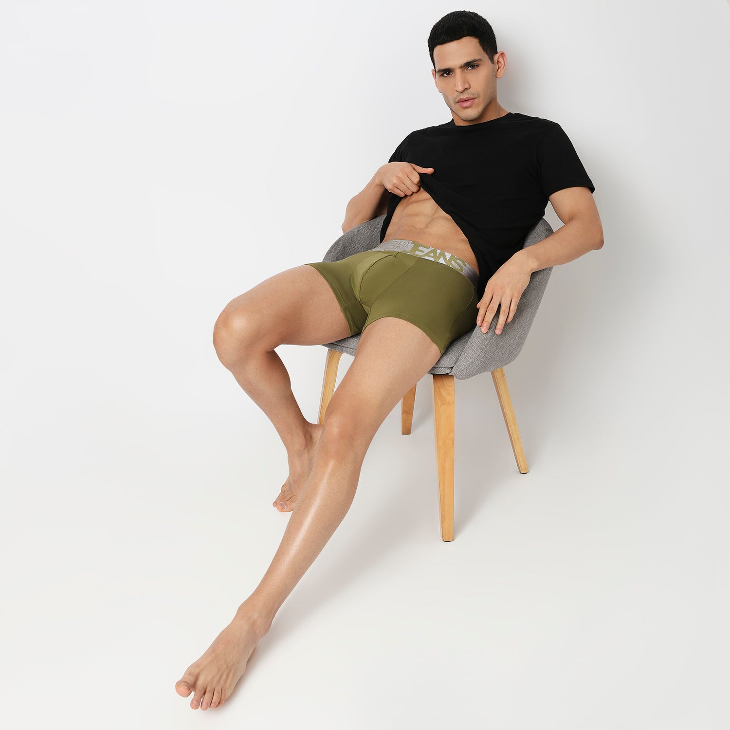 Underjeans Olive Cotton Blend Trunk