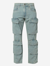 Men Jeans Relaxed Fit Blue Mid Rise
