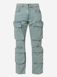 Men Jeans Relaxed Fit Blue Mid Rise