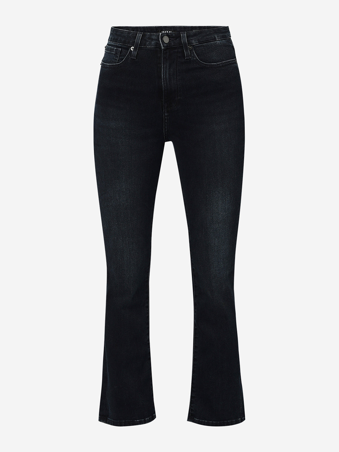 Spykar Dark Indigo High Rise Boot Cut Fit Casual Jeans For Women