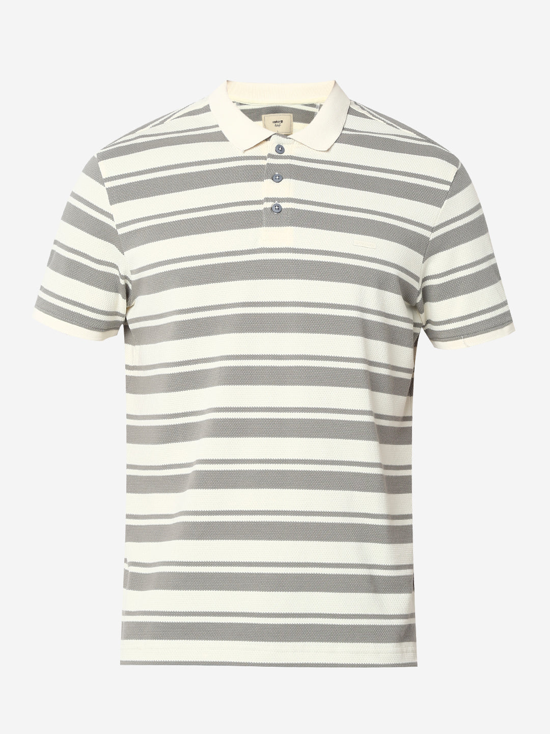 Spykar Grey Slim Fit Casual T-Shirts For Men