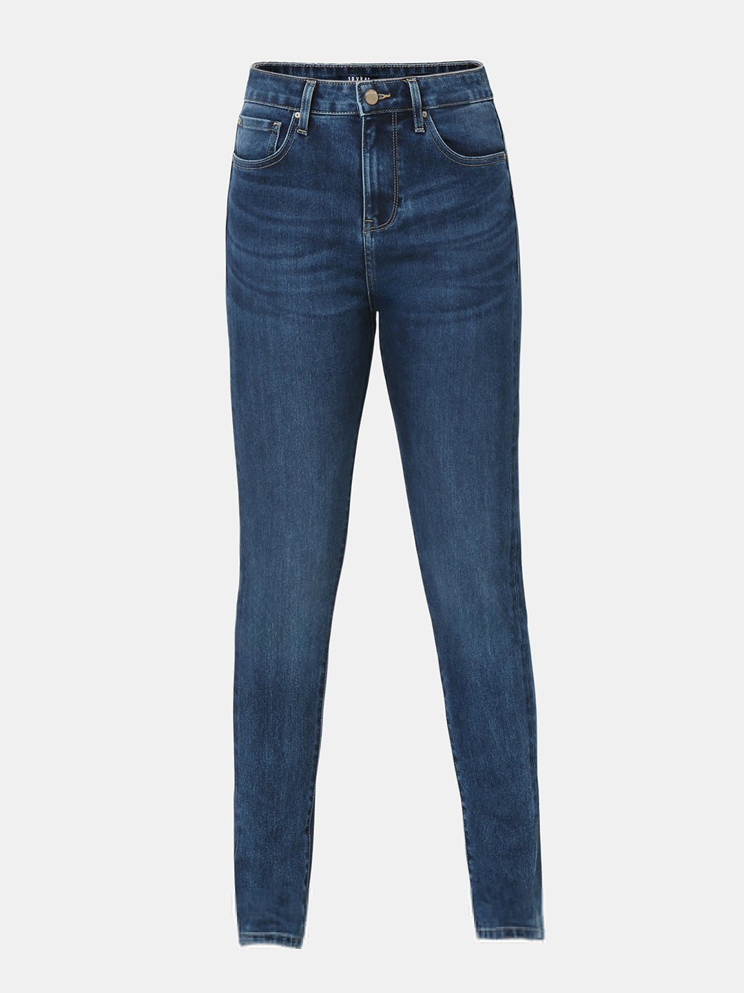 Spykar Mid Blue High Rise Jeans For Women