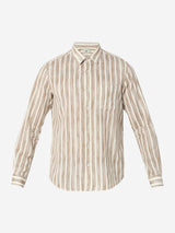 Men Light Fawn Slim Fit Casual Shirt