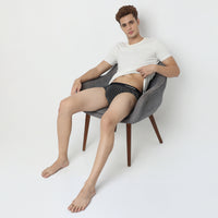 Underjeans Dark Grey Check Ultrasoft Brief