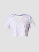 Women T-Shirt Blue Boxy Fit