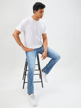 Men Rover Jeans Regular Fit Light Blue Mid Rise