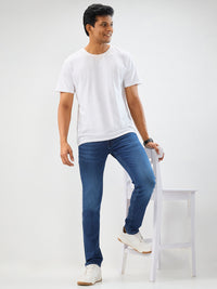 Men Rover Jeans Regular Fit Dark Blue Mid Rise