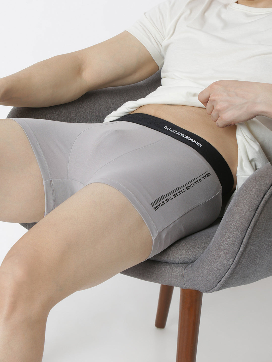 Underjeans Grey Regular Fit Trunk