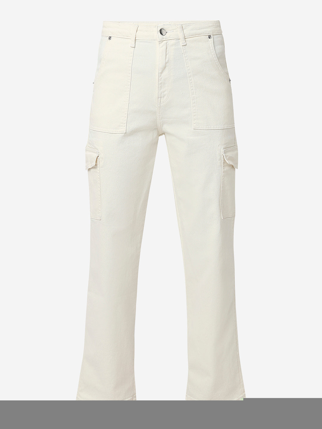 Spykar Ecru High Rise Straight Fit Casual Jeans For Women