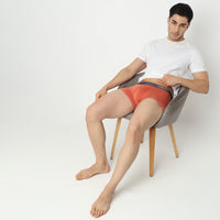 Underjeans Rust Orange Regular Fit Ultrasoft Trunk