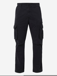 Men Trouser Regular Fit Blue Mid Rise