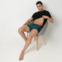 Underjeans Green Nylon Blend Trunk