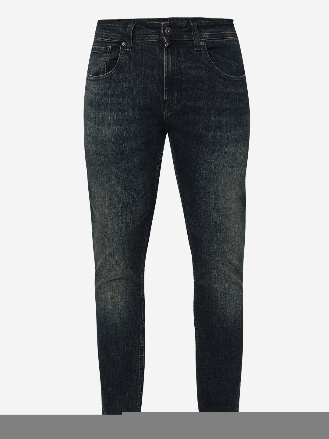 Spykar Vintage Blue Mid Rise Slim Fit Casual Jeans For Men