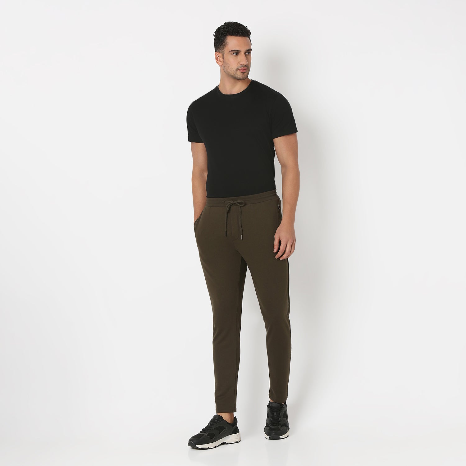 UnderJeans by Spykar Men Basic Military Green Lounge Pants