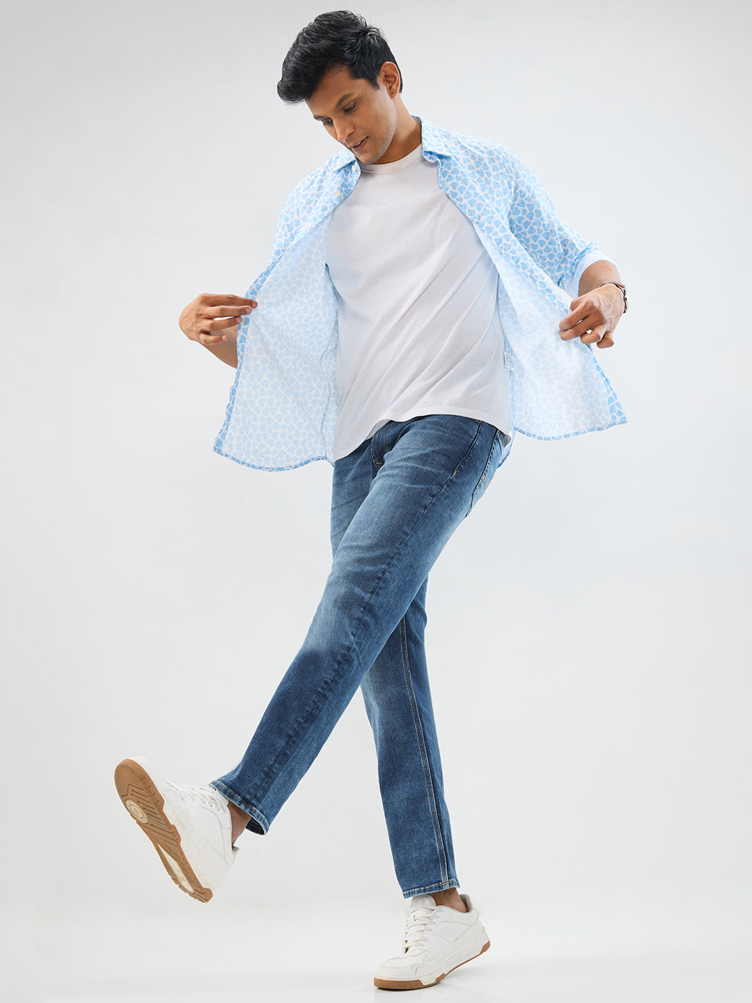 Men Chico Jeans Relaxed Fit Mid Blue Mid Rise
