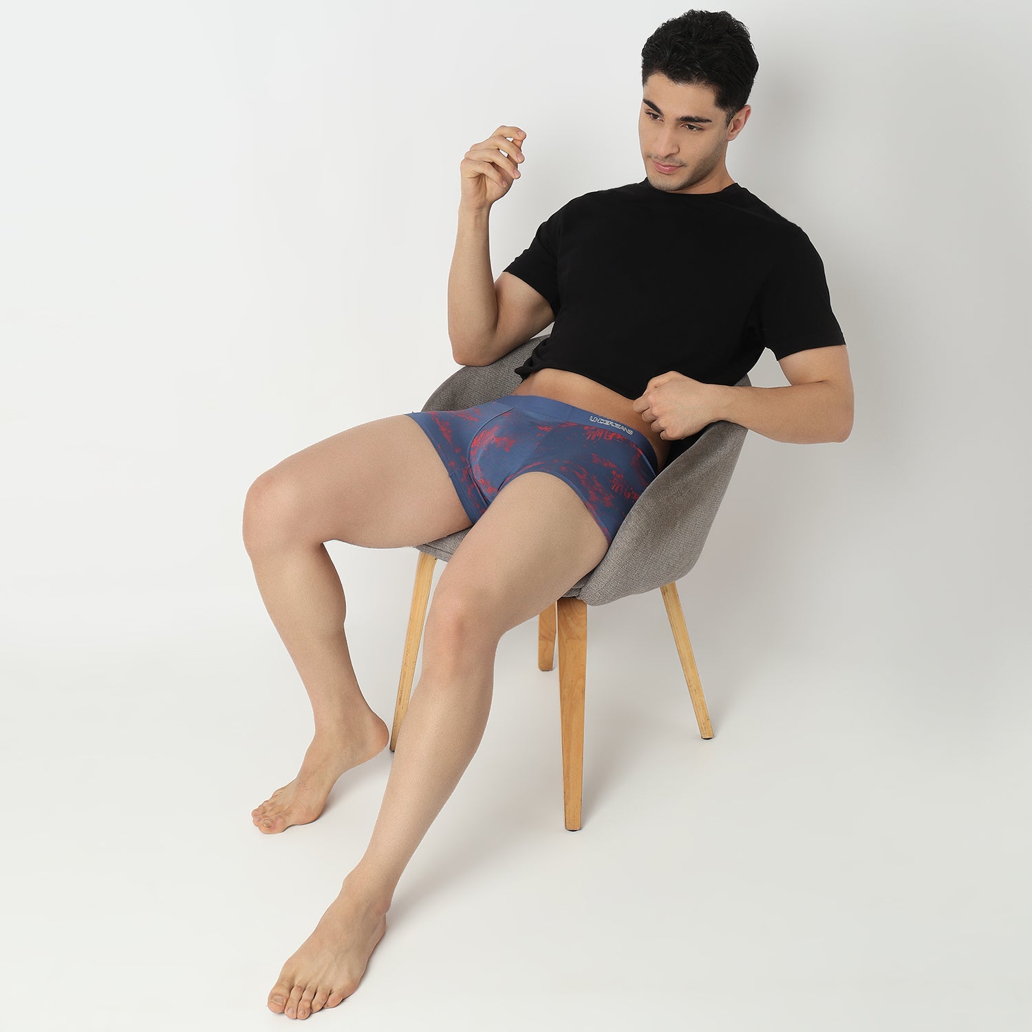 Underjeans Blue Regular Fit Ultrasoft Trunk