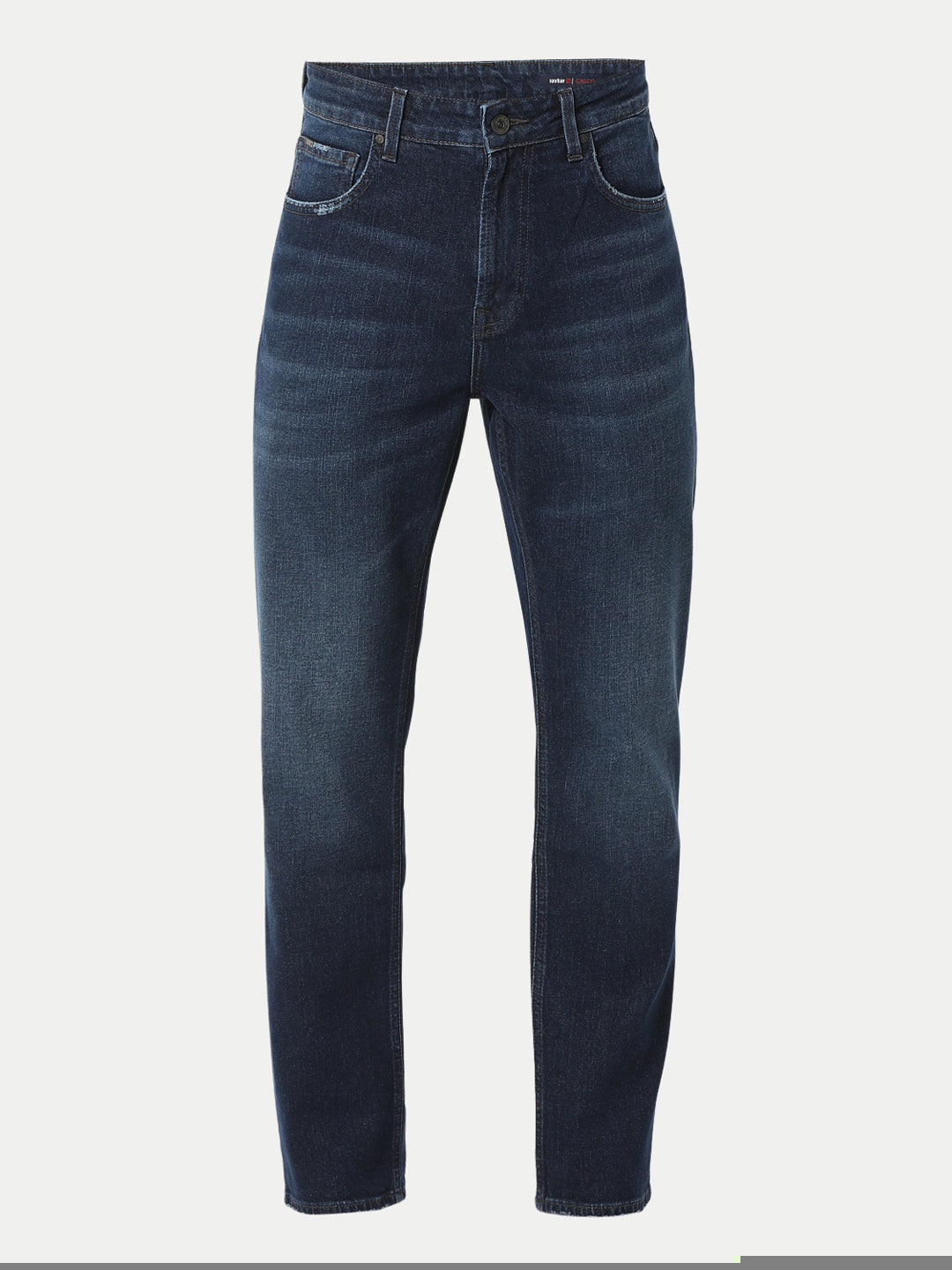 Spykar Dark Blue straight fit Jeans For Men