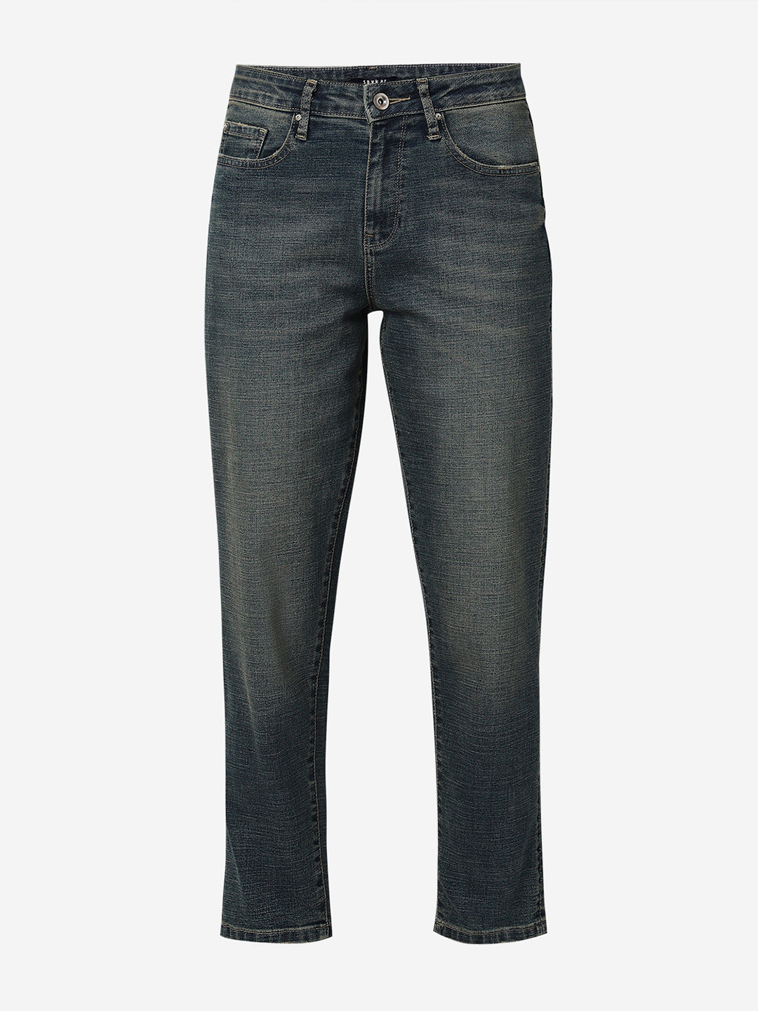 Spykar Tinted Blue Mid Rise Mom Fit Casual Jeans For Women