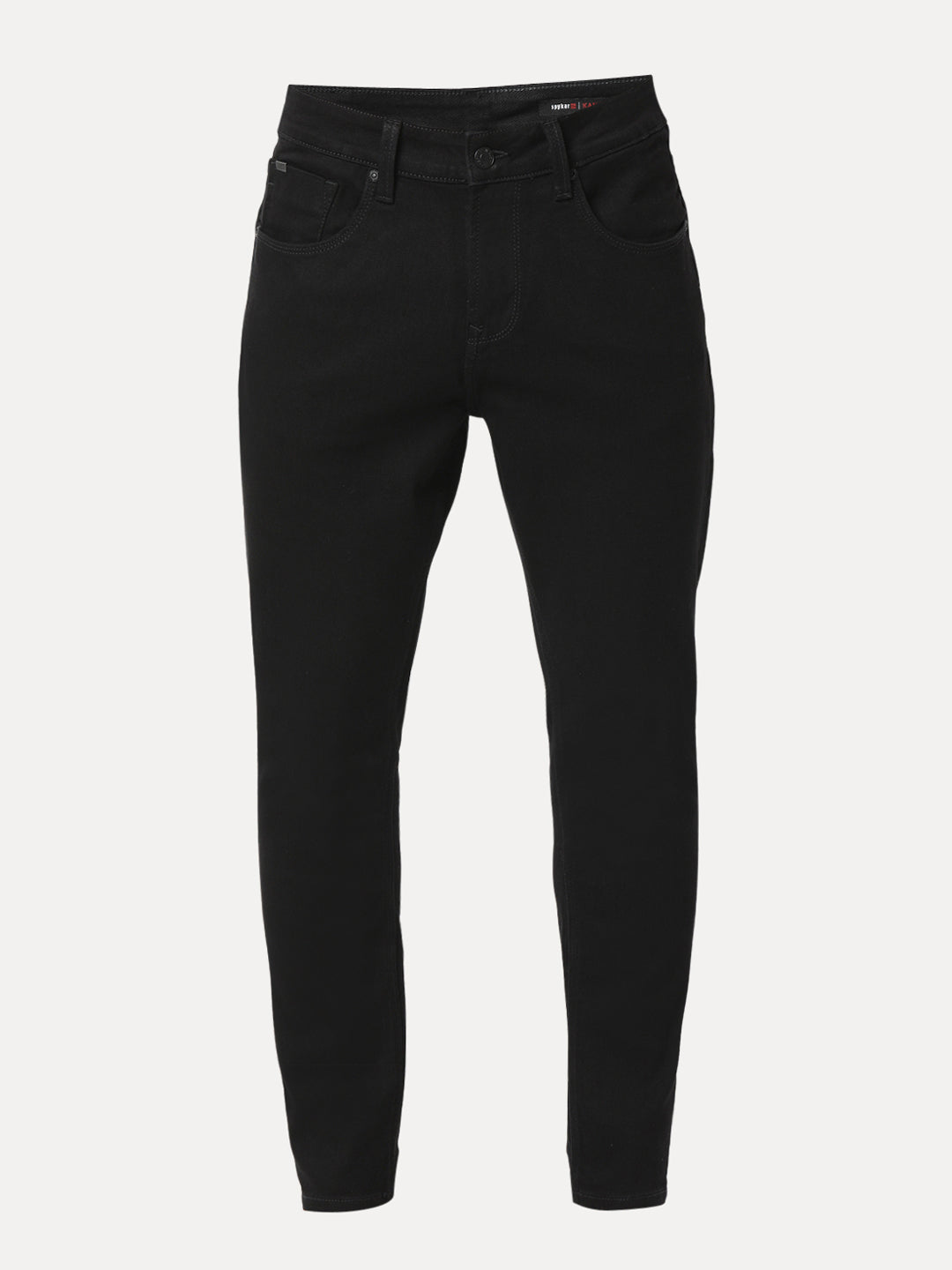 Spykar Black Slim fit Mid Rise Jeans For Men