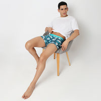 Underjeans Teal Blue Modal Blend Trunk