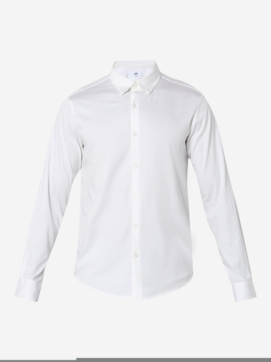 Spykar White Slim Fit Casual Shirts For Men