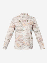 Men Taupe Beige Slim Fit Casual Shirt