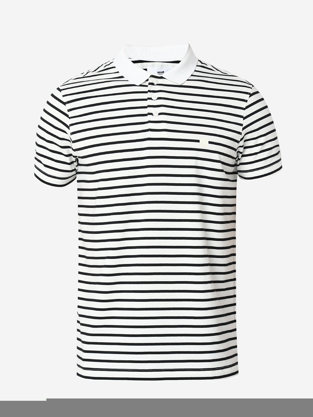 Spykar White Slim Fit Casual T-Shirts For Men