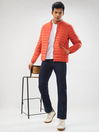 Men Jacket Rust Straight Fit