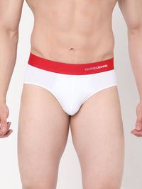 Underjeans By Spykar Men Premium Cotton Blend White Brief