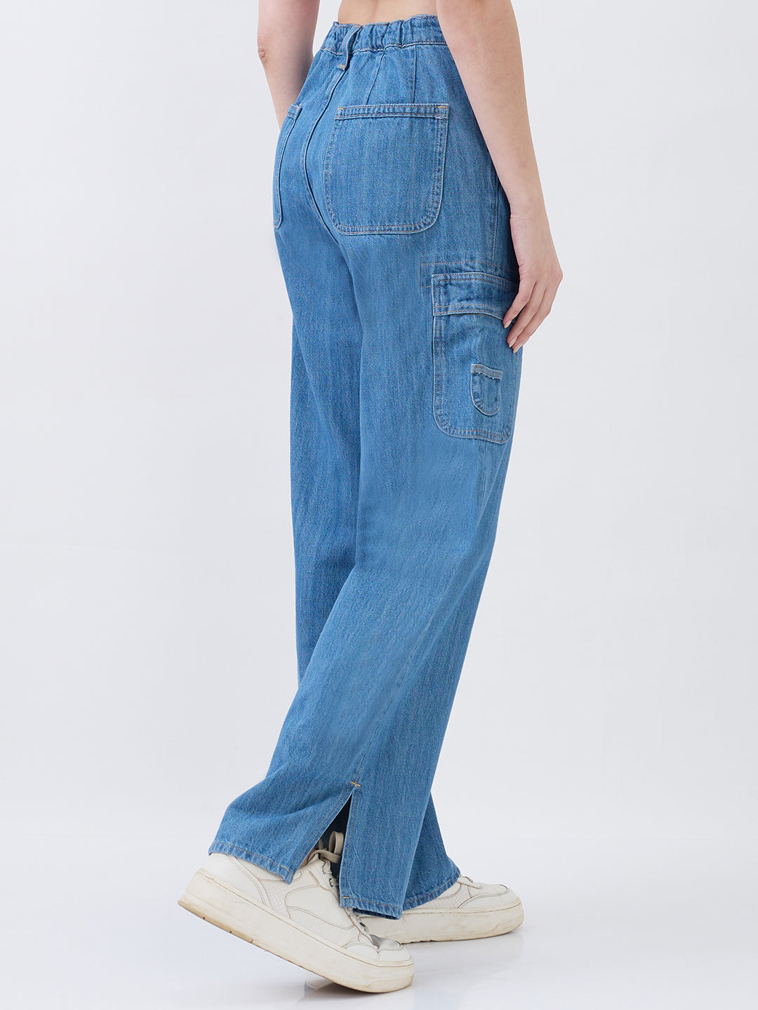 Women Bella Jeans Straight Fit Light Blue High Rise