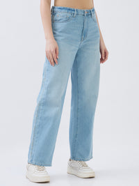 Women Bella Jeans Straight Fit Blue High Rise