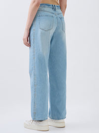 Women Bella Jeans Straight Fit Blue High Rise