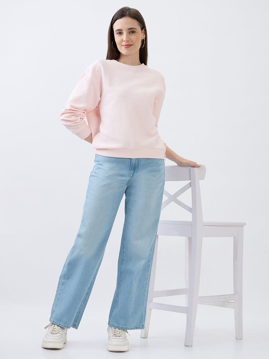 Women Bella Jeans Straight Fit Blue High Rise