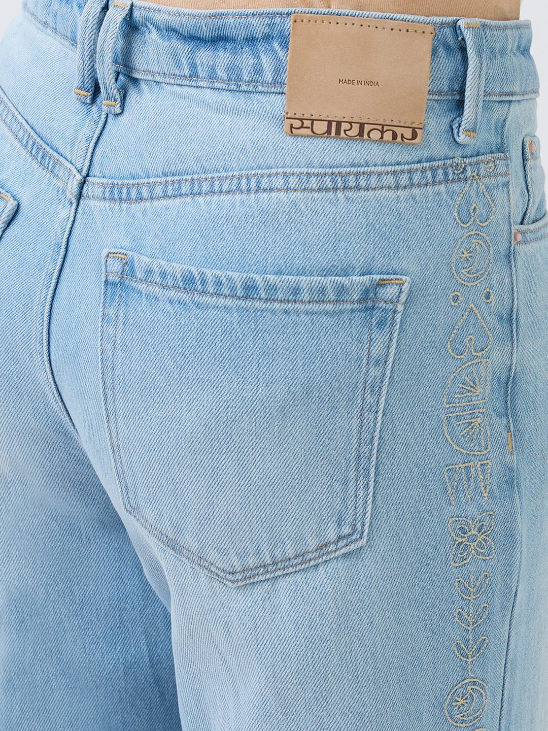 Women Bella Jeans Straight Fit Blue High Rise