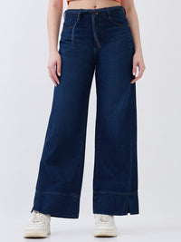 Women Bella-Wide Jeans Wide Leg Dark Blue High Rise
