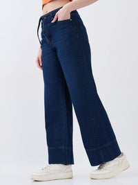 Women Bella-Wide Jeans Wide Leg Dark Blue High Rise