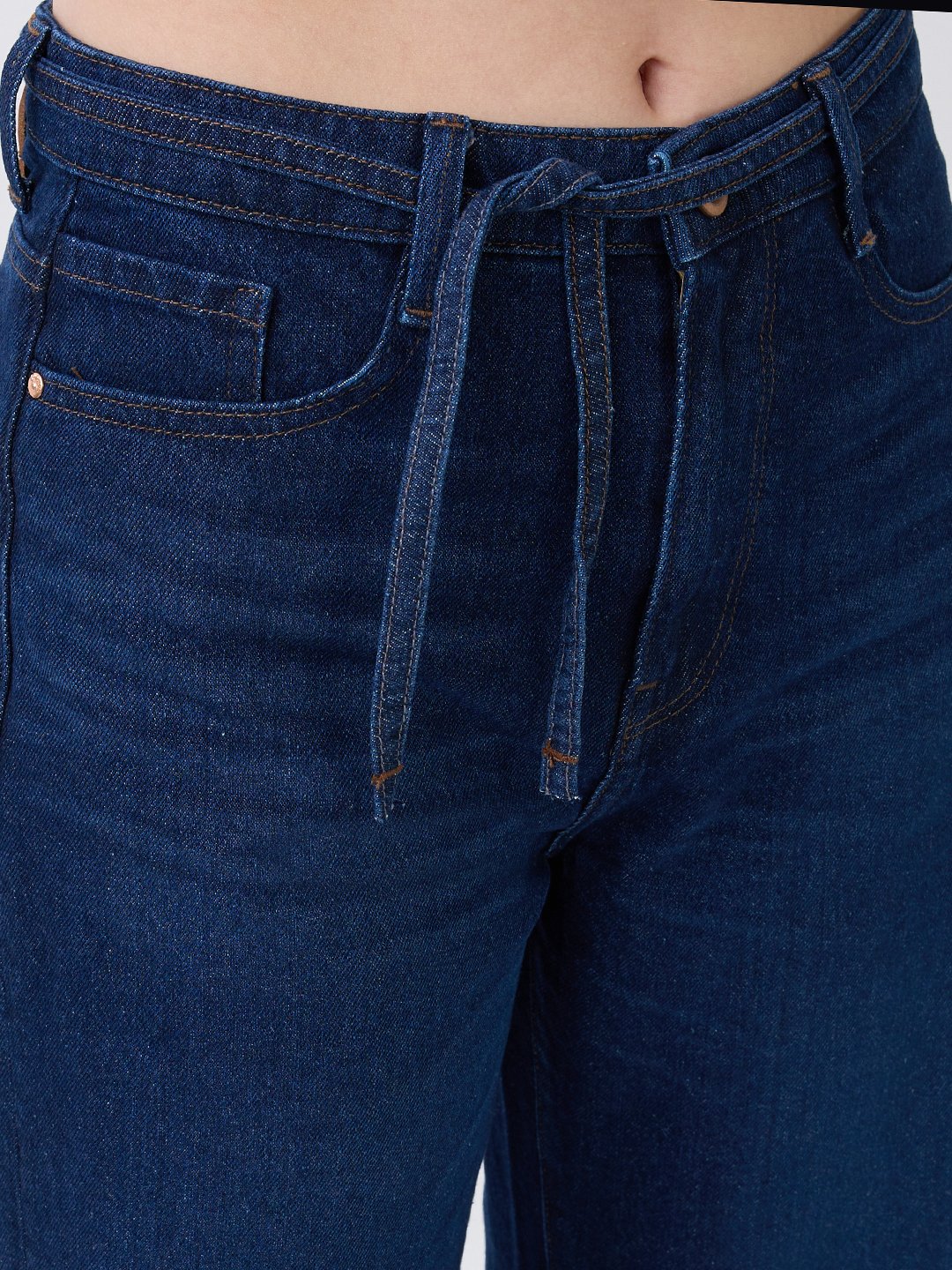 Women Bella-Wide Jeans Wide Leg Dark Blue High Rise