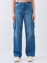 Women Bella Jeans Blue Straight Fit Mid High Rise