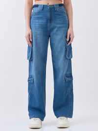 Women Bella Jeans Blue Straight Fit Mid High Rise