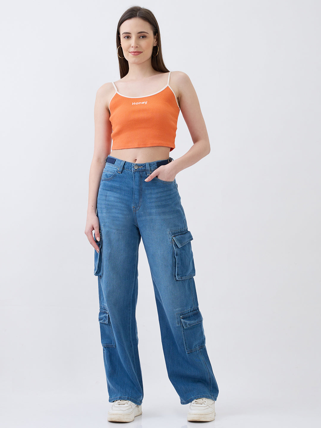Women Bella Jeans Blue Straight Fit Mid High Rise