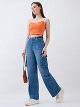 Women Bella Jeans Blue Straight Fit Mid High Rise
