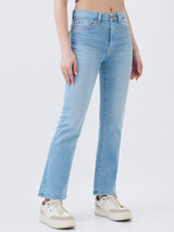 Women Elissa Jeans Boot Cut Fit Light Blue High Rise