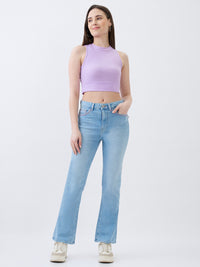 Women Elissa Jeans Boot Cut Fit Light Blue High Rise