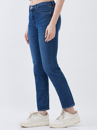 Women Emma Jeans Slim Fit Mid Blue Mid Rise